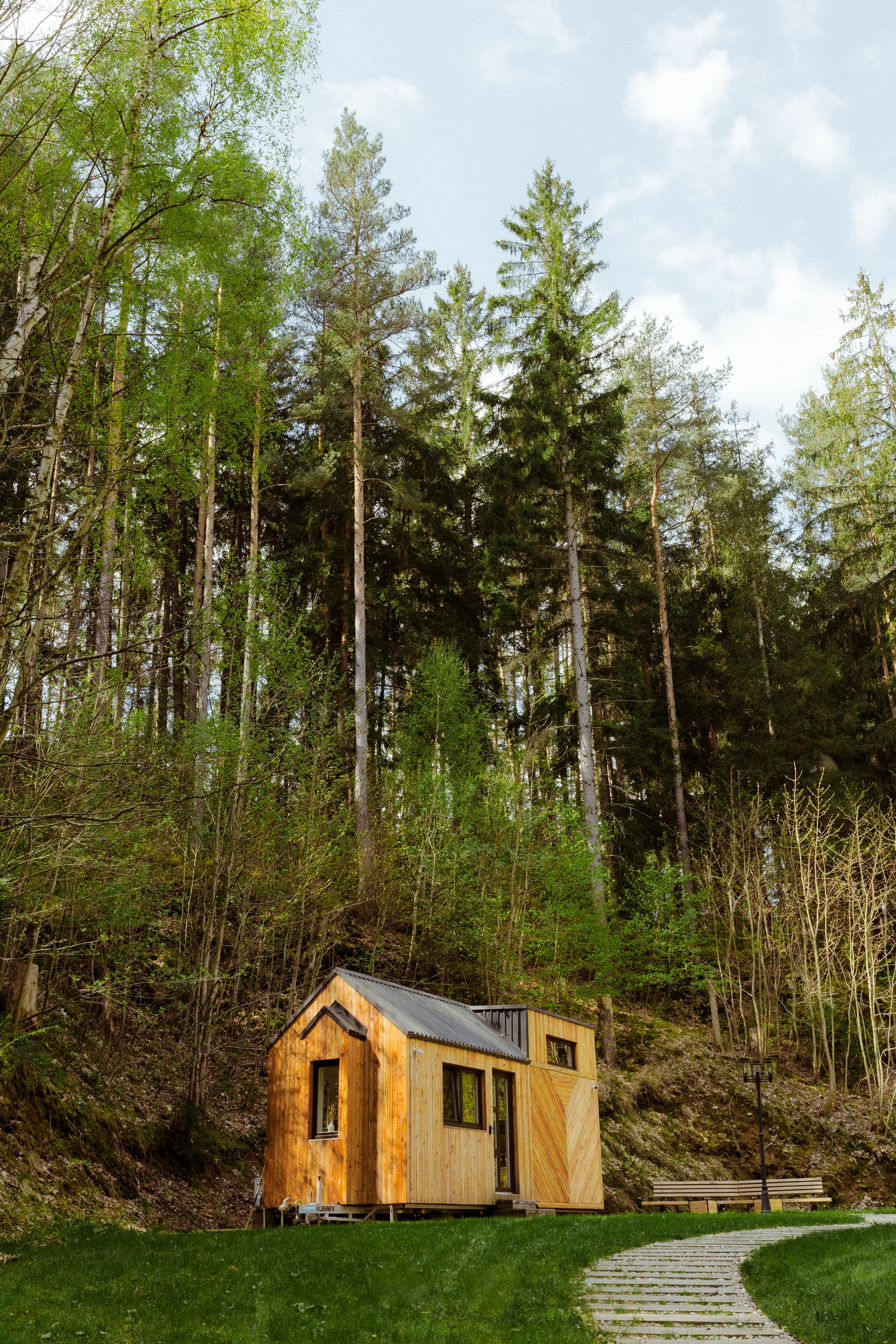Relax ve Svojanově: tiny house Malý gurmán, vč. finské sauny a možnosti snídaně