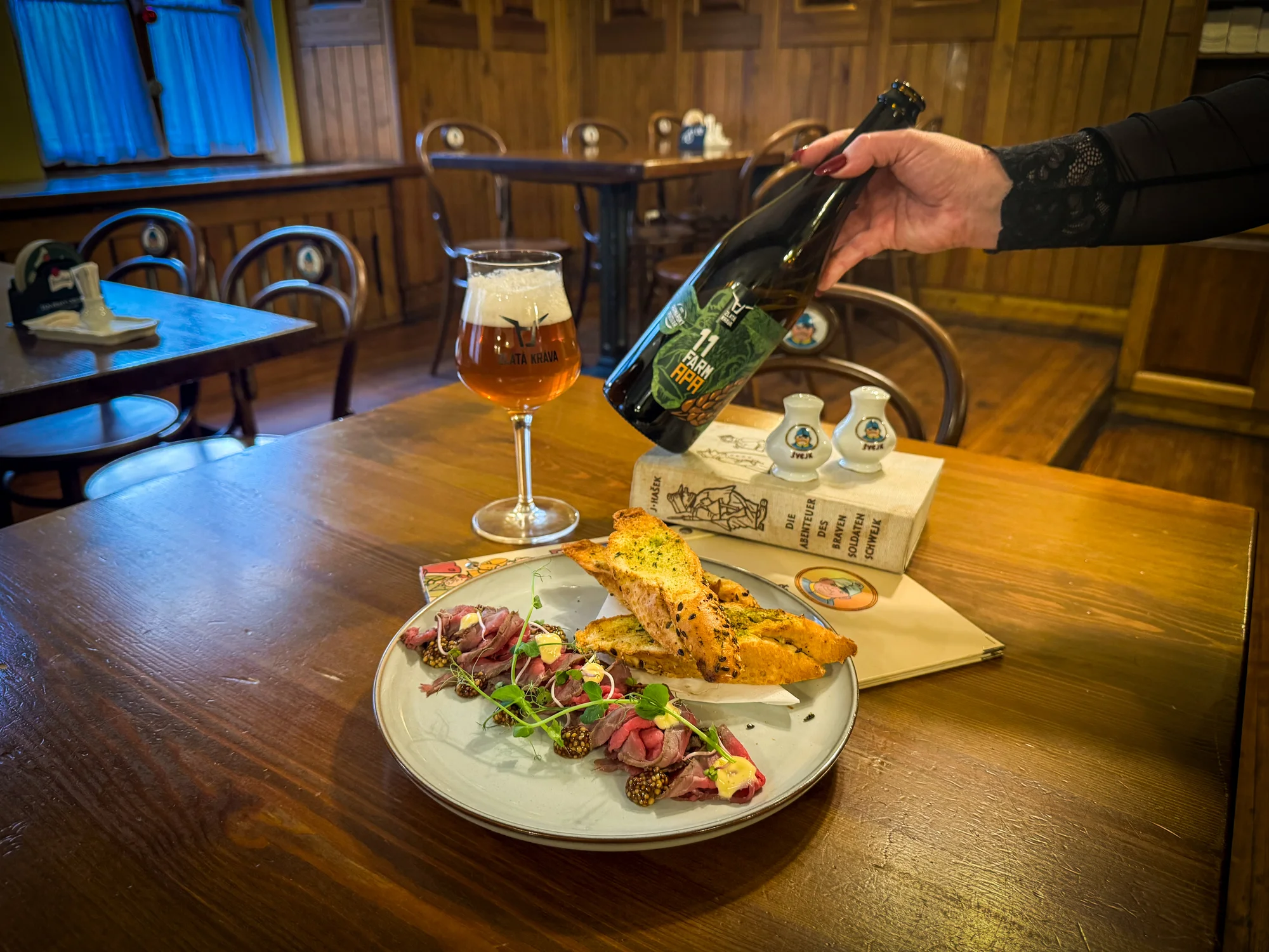 Tříchodová farmářská hostina s pivním párováním pro dva