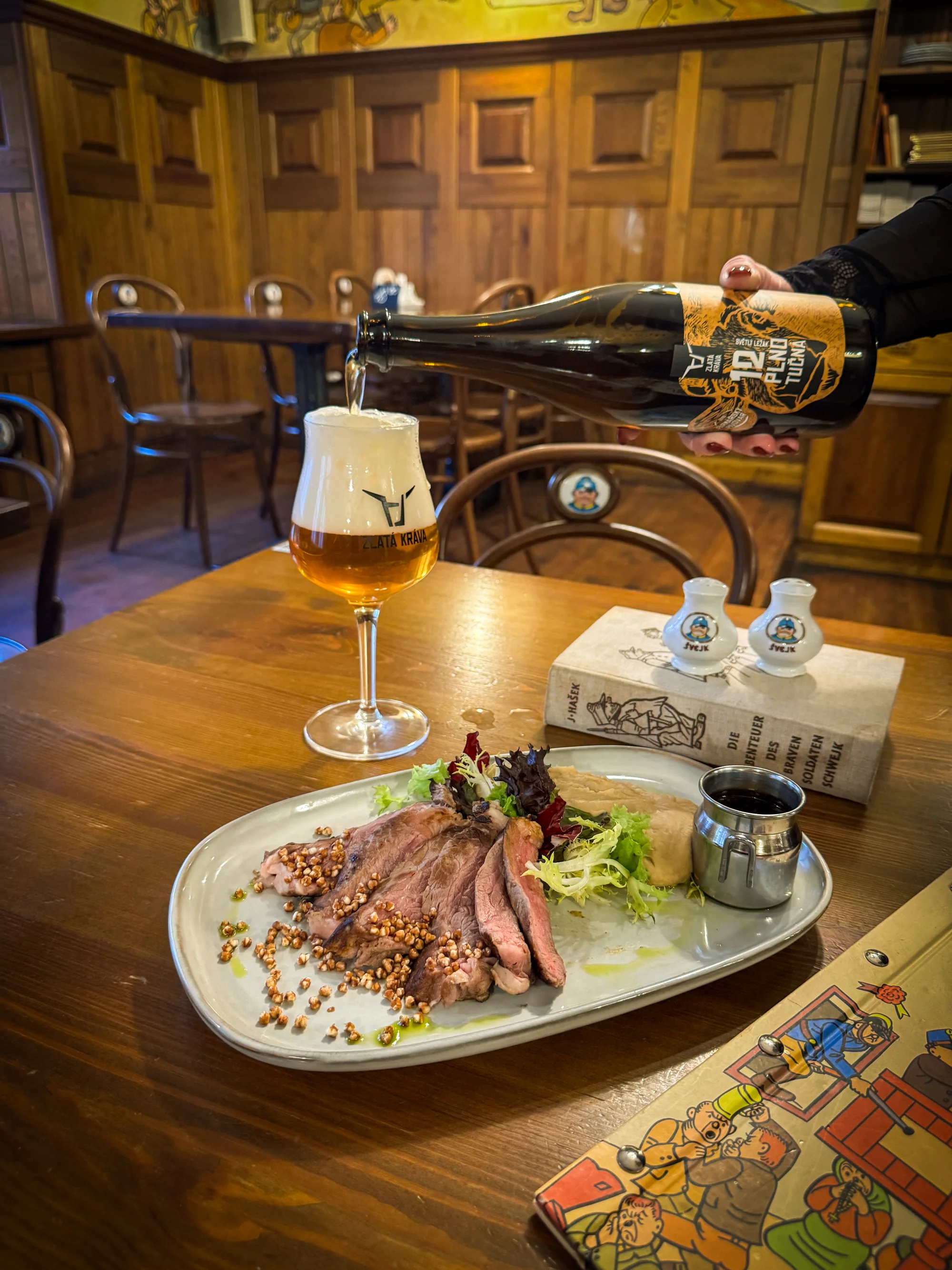 Tříchodová farmářská hostina s pivním párováním pro dva