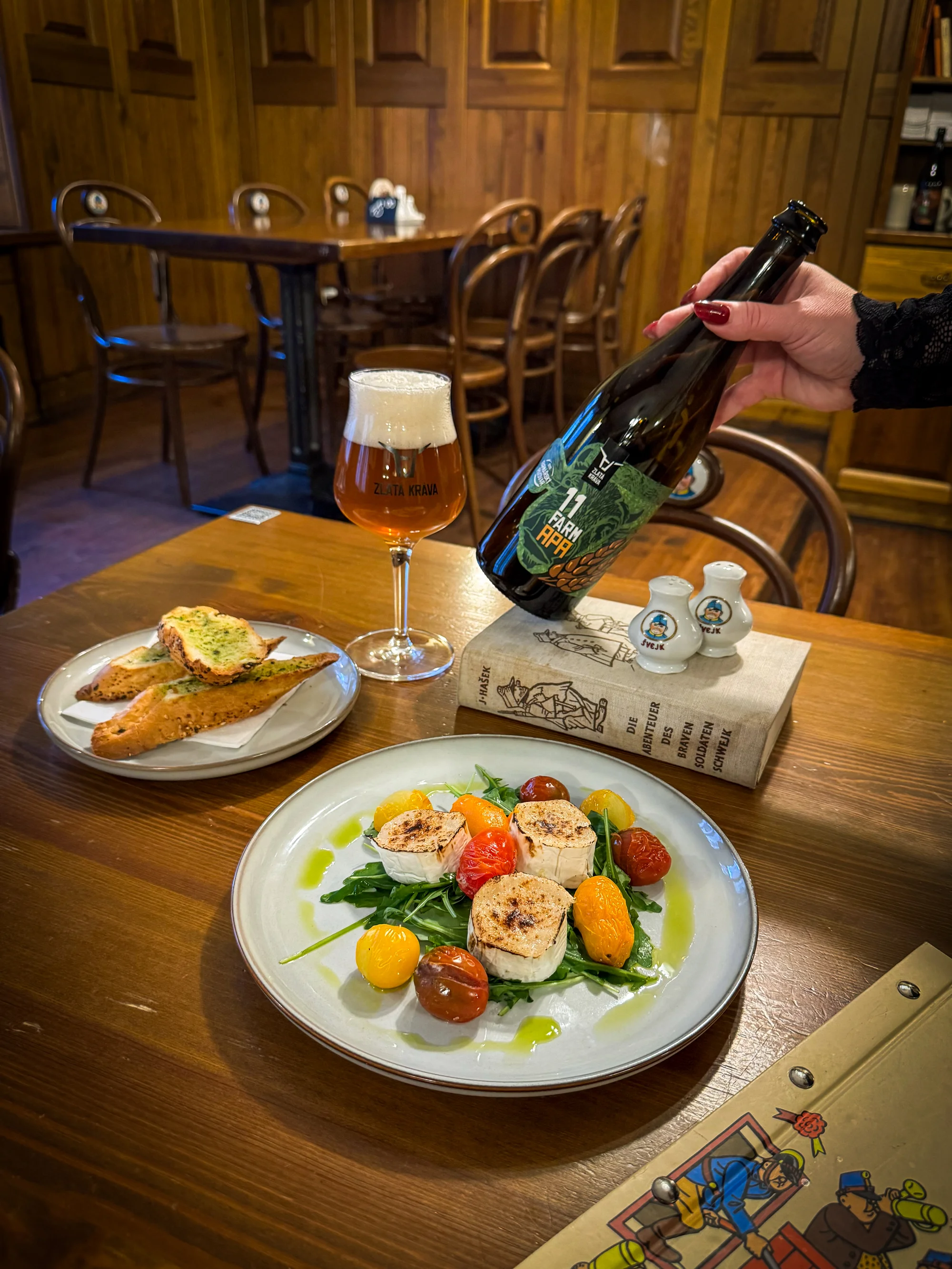 Tříchodová farmářská hostina s pivním párováním pro dva