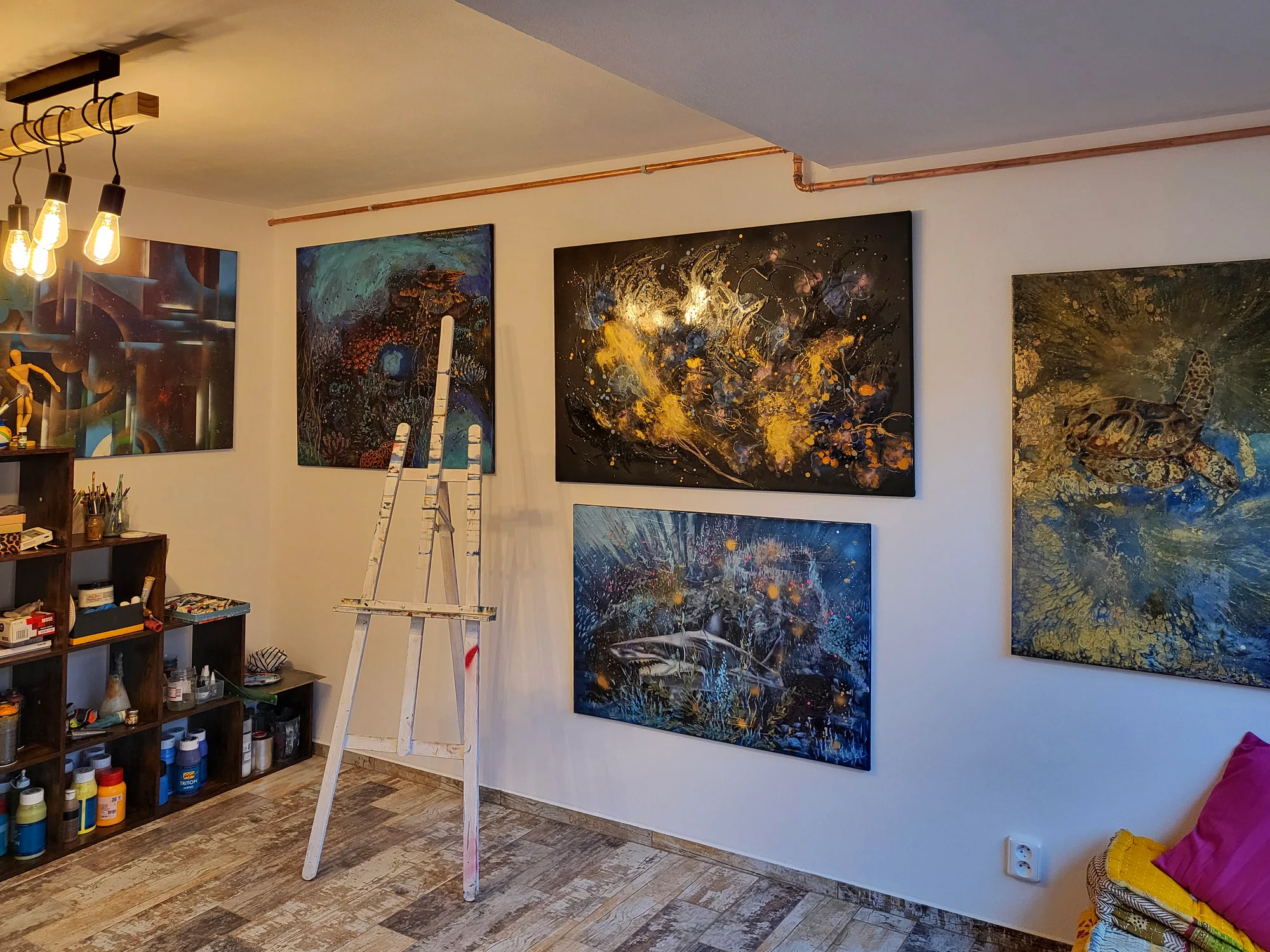 Individuální víkendový kurz olejomalby louky: pro 1-2 děti nebo dospělé