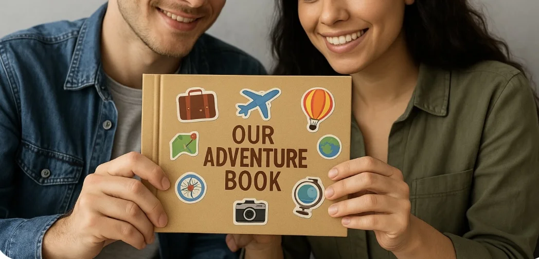 Tyhle vzpomínky vám zůstanou: kreativní tvorba vlastní adventure book pro 2 osoby