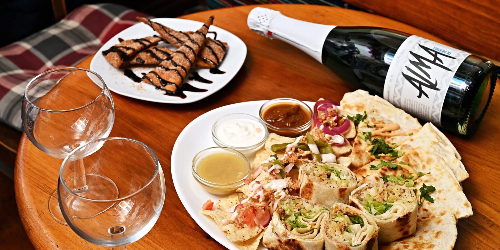 Mexické degustační menu pro dva vč. modrého frizzante