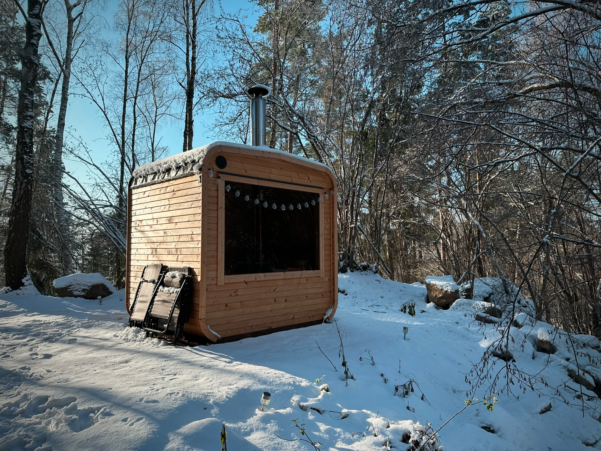 Tiny house na Vysočině: krásná lokalita na samotě, sauna, gril a komfortní vybavení