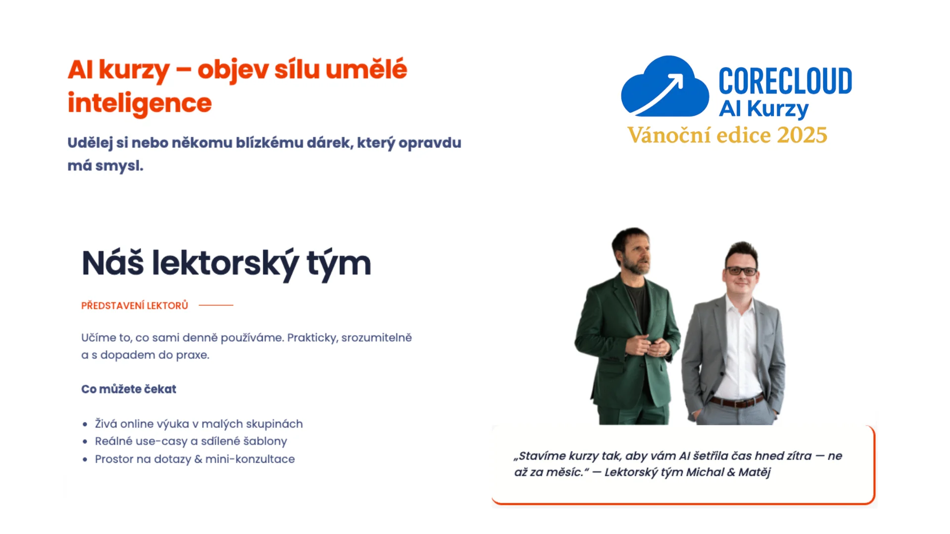 Živé online kurzy i konzultace s lektorem: naučte se využívat AI v běžném i pracovním životě