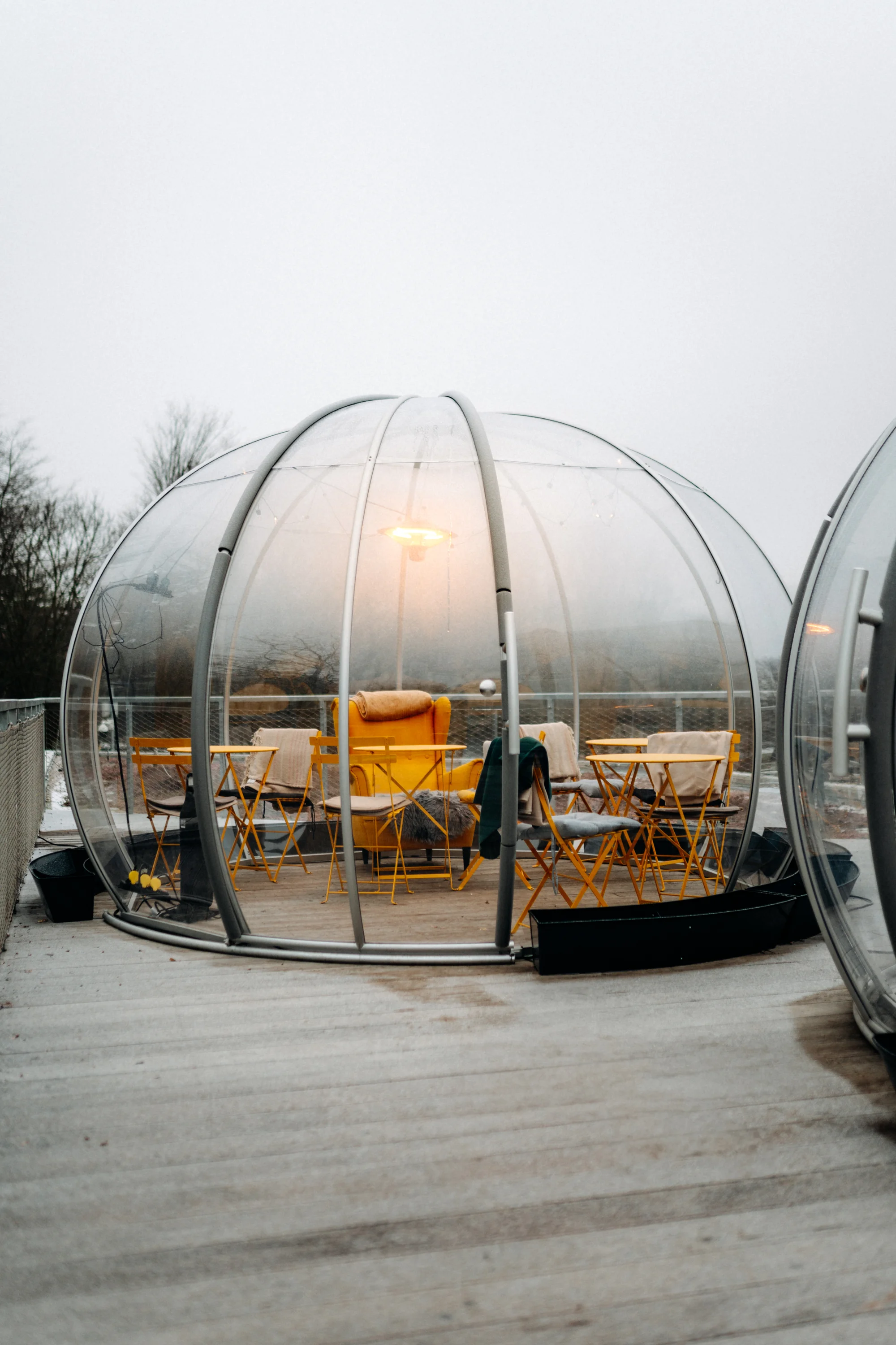 Snídaňový brunch ve vyhřívaném iglú uprostřed parku: menu pro 2-6 osob a super výhled