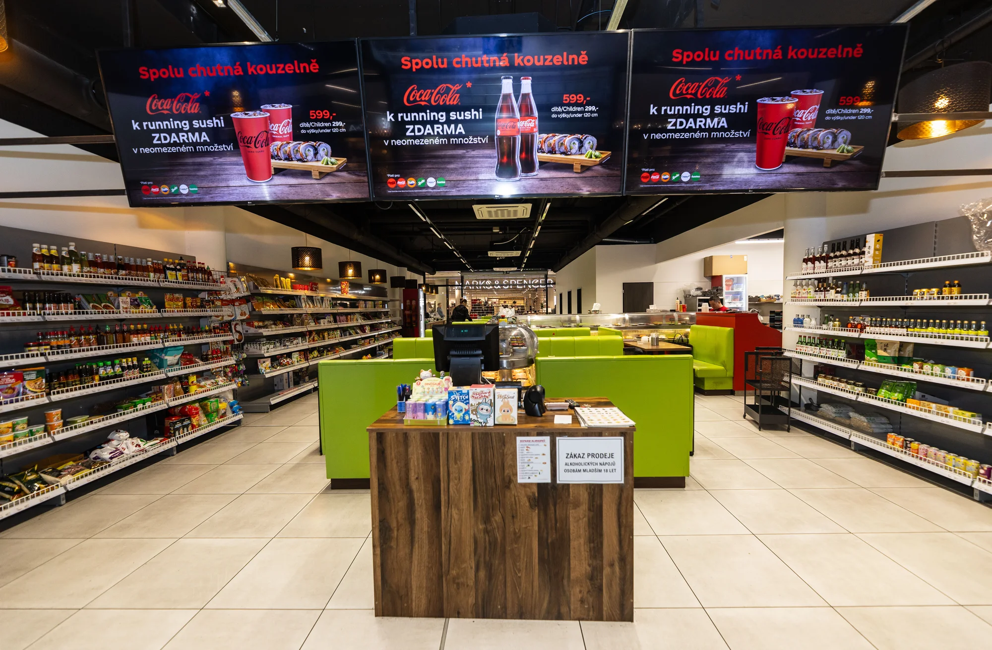 Running sushi: neomezené hodování i nealkoholické nápoje pro 1 osobu