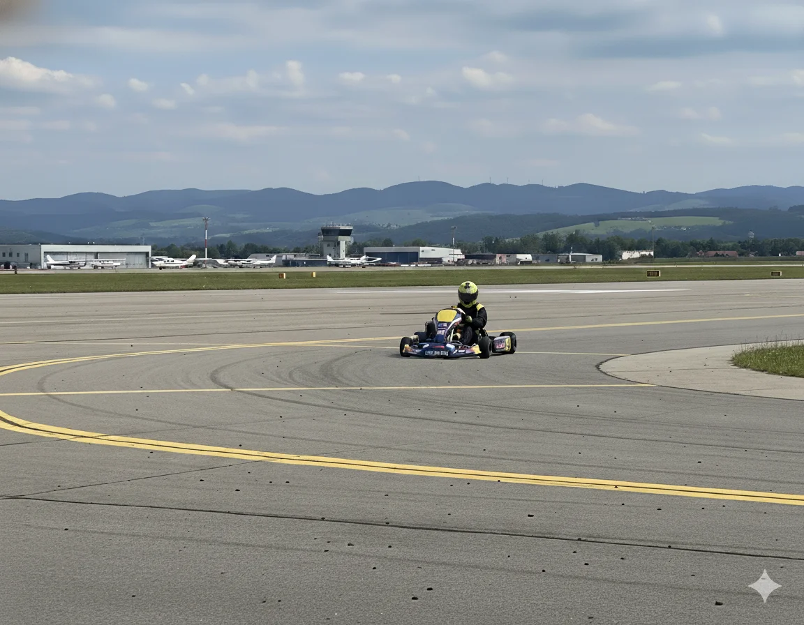 Jízda v závodní motokáře: 1–3 kola na letištním či závodním okruhu