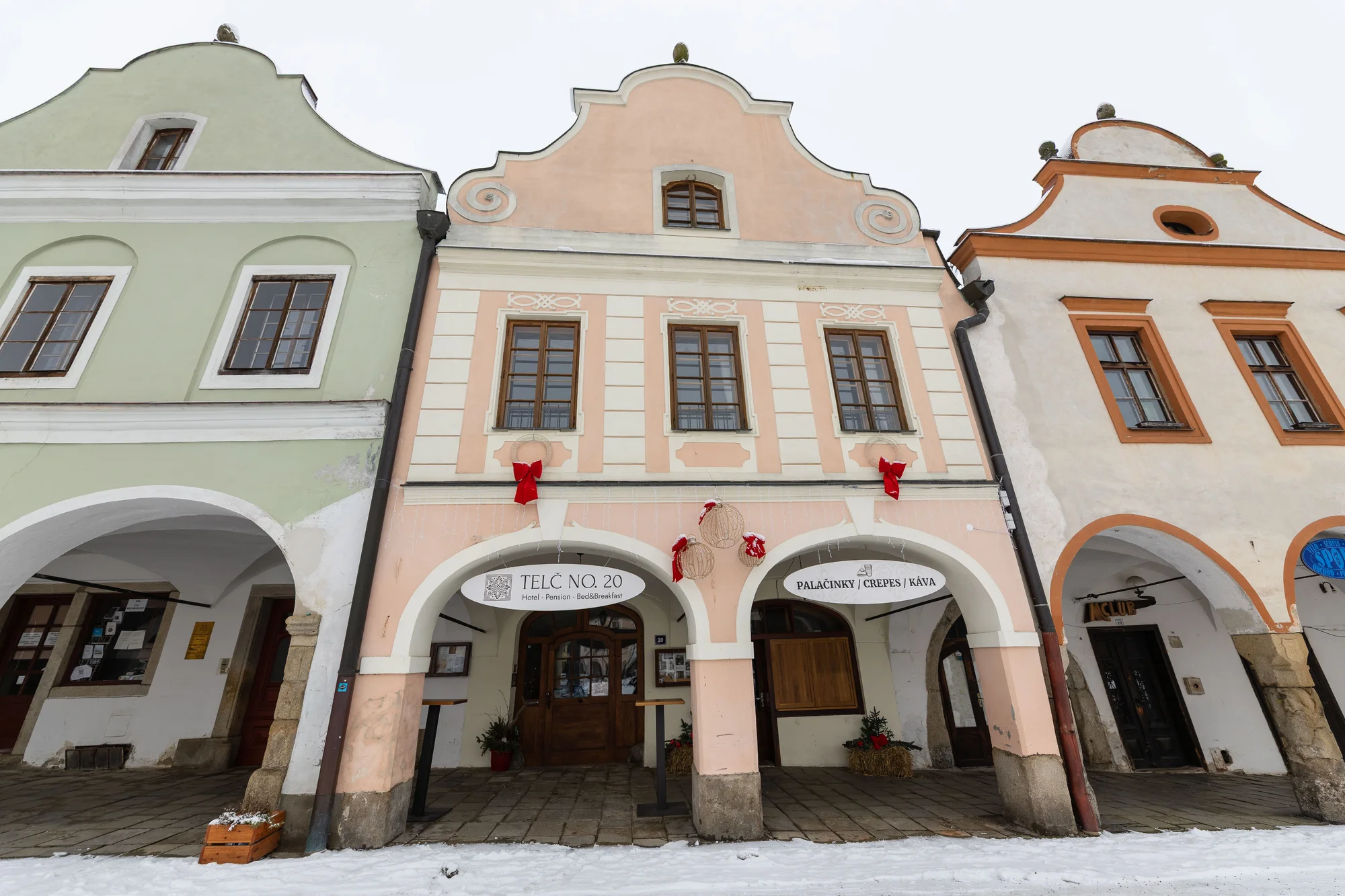 Romantický penzion v historickém centru Telče (UNESCO) se snídaní a lahví vína