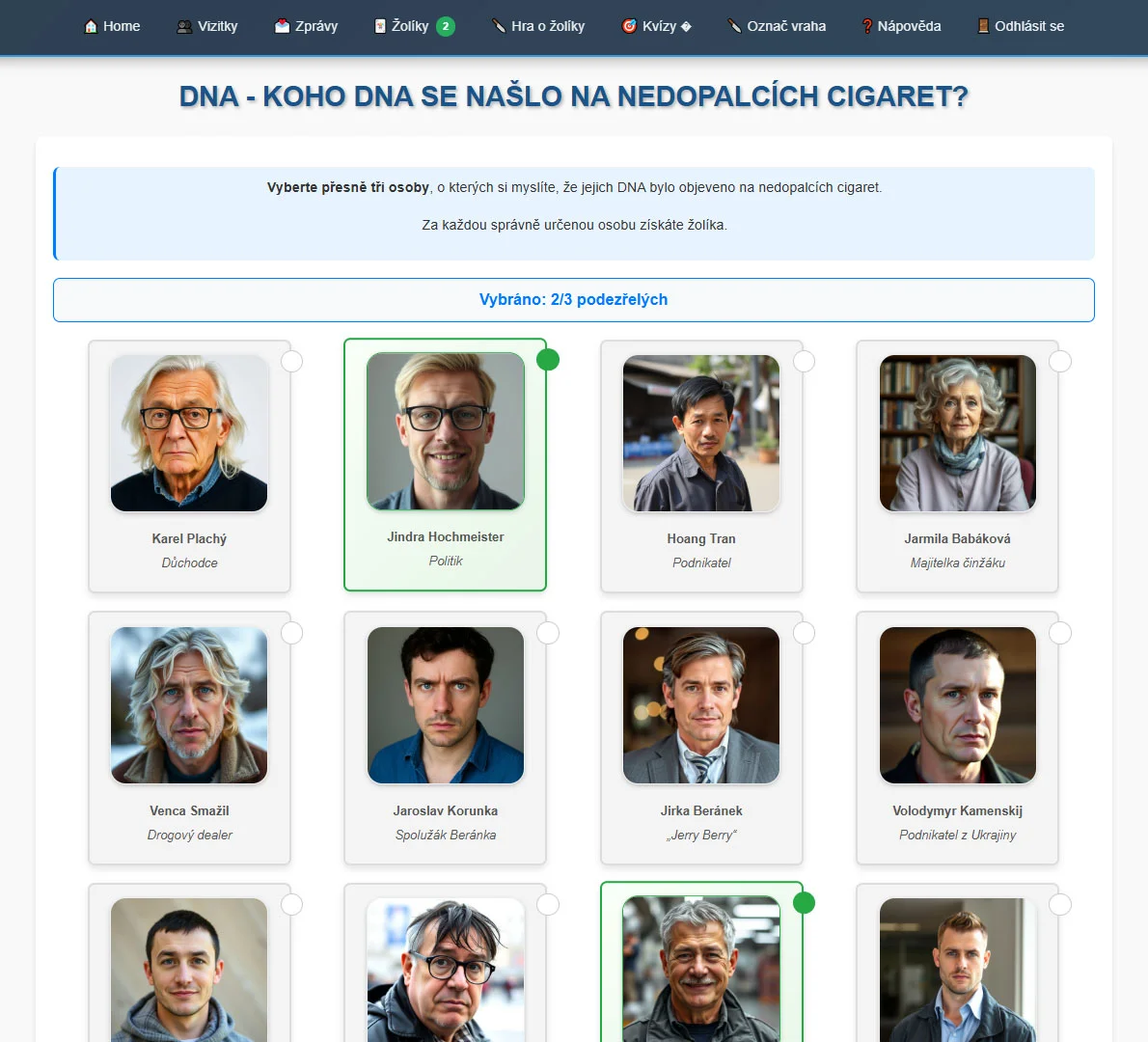 Online detektivní hra Vražda v kasinu: intuitivní rozhraní, neomezený čas i počet hráčů