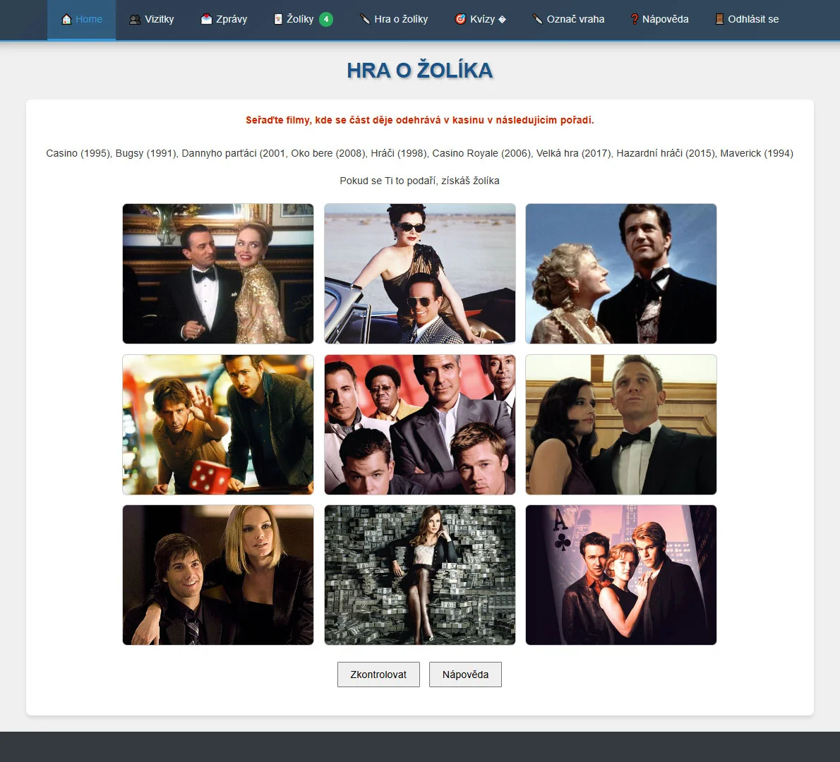 Online detektivní hra Vražda v kasinu: intuitivní rozhraní, neomezený čas i počet hráčů