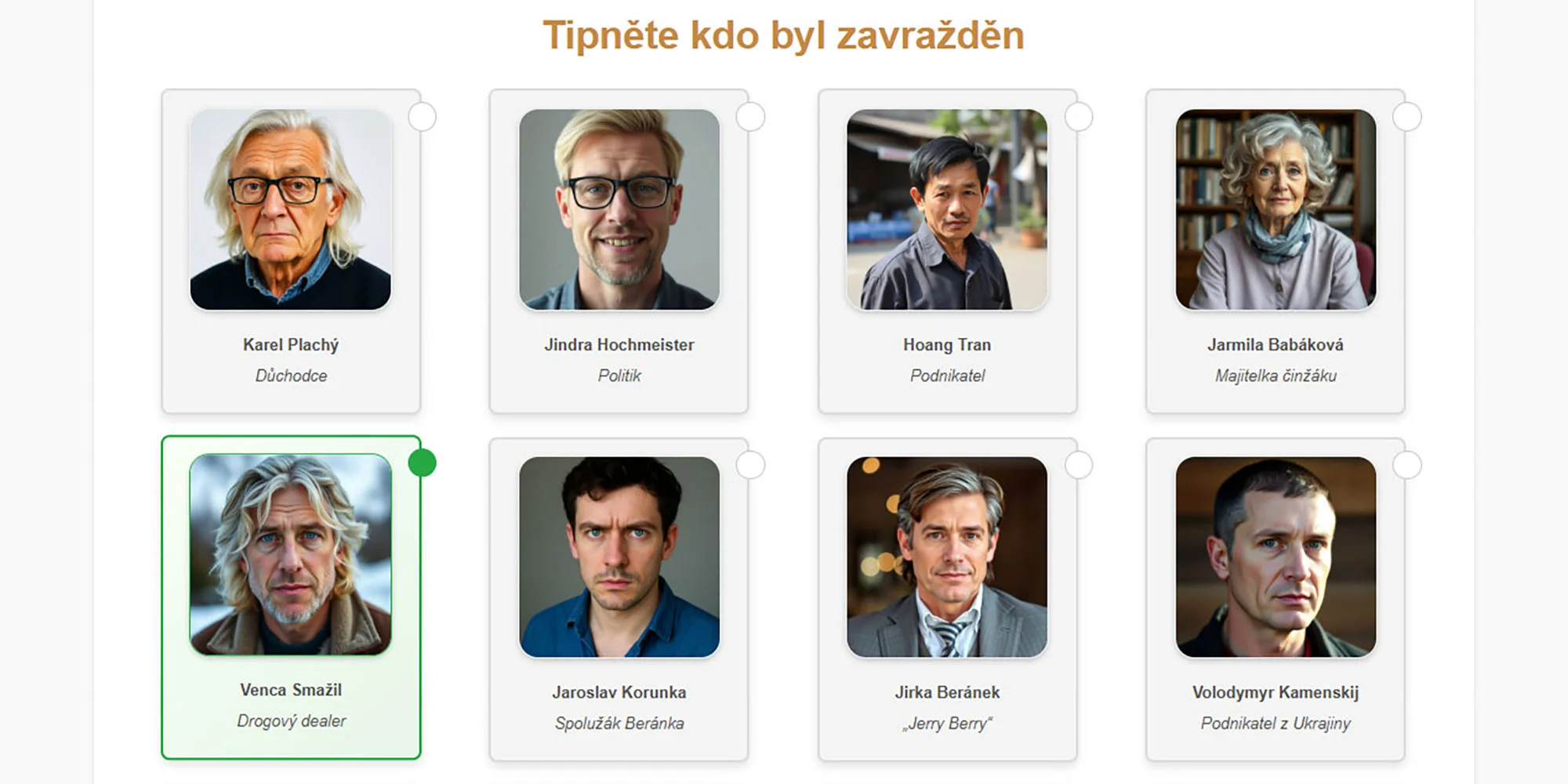 Online detektivní hra Vražda v kasinu: intuitivní rozhraní, neomezený čas i počet hráčů
