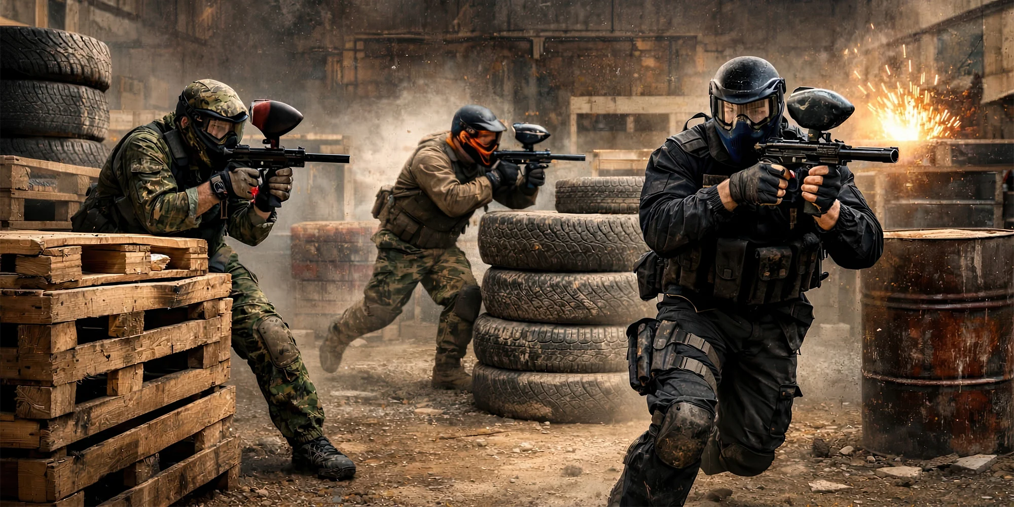 Paintball v továrně vč. munice: 3 hod. až pro 8 osob