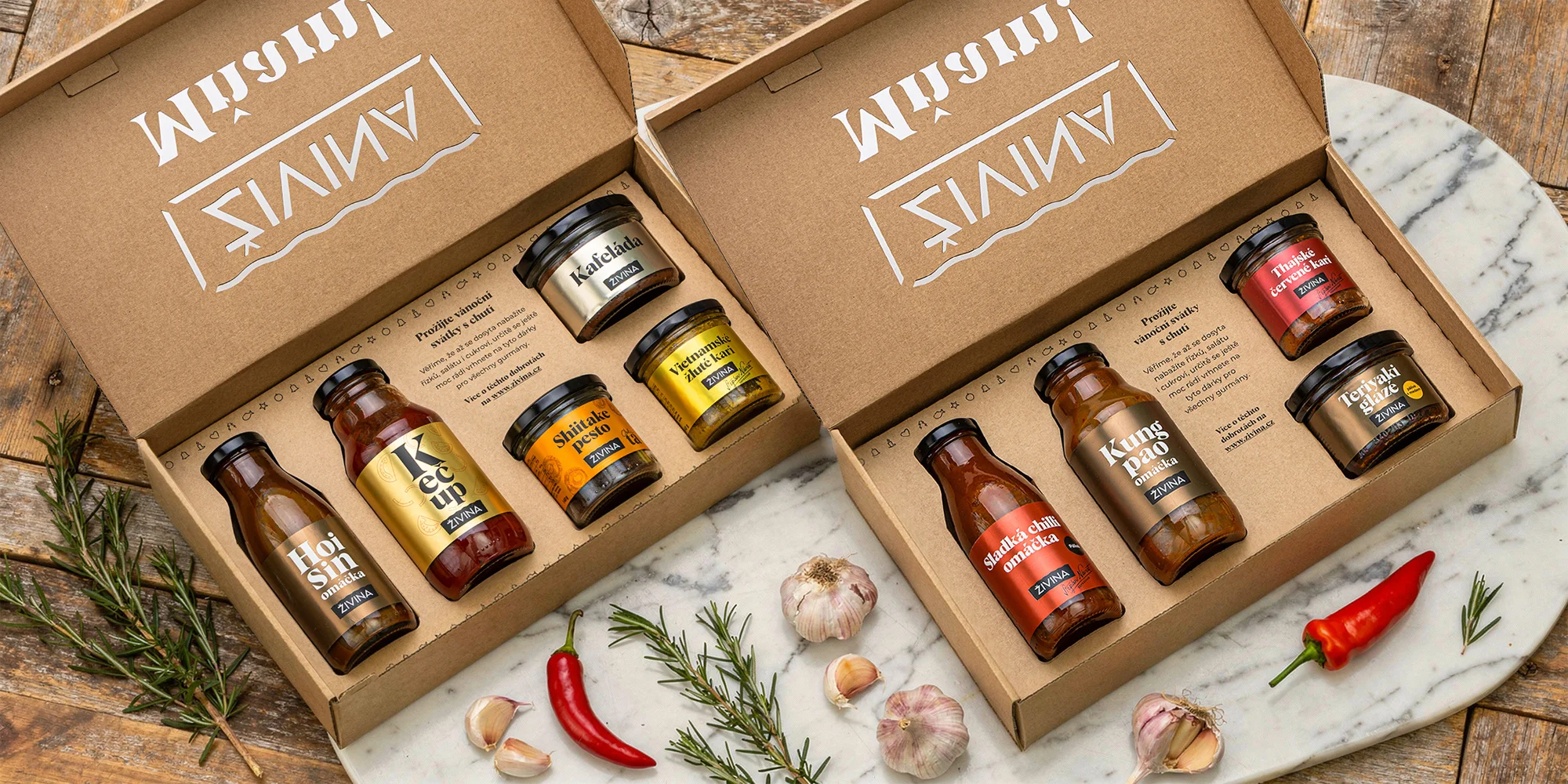 Dárkové balíčky od Živiny plné chutí: omáčky i pesta
