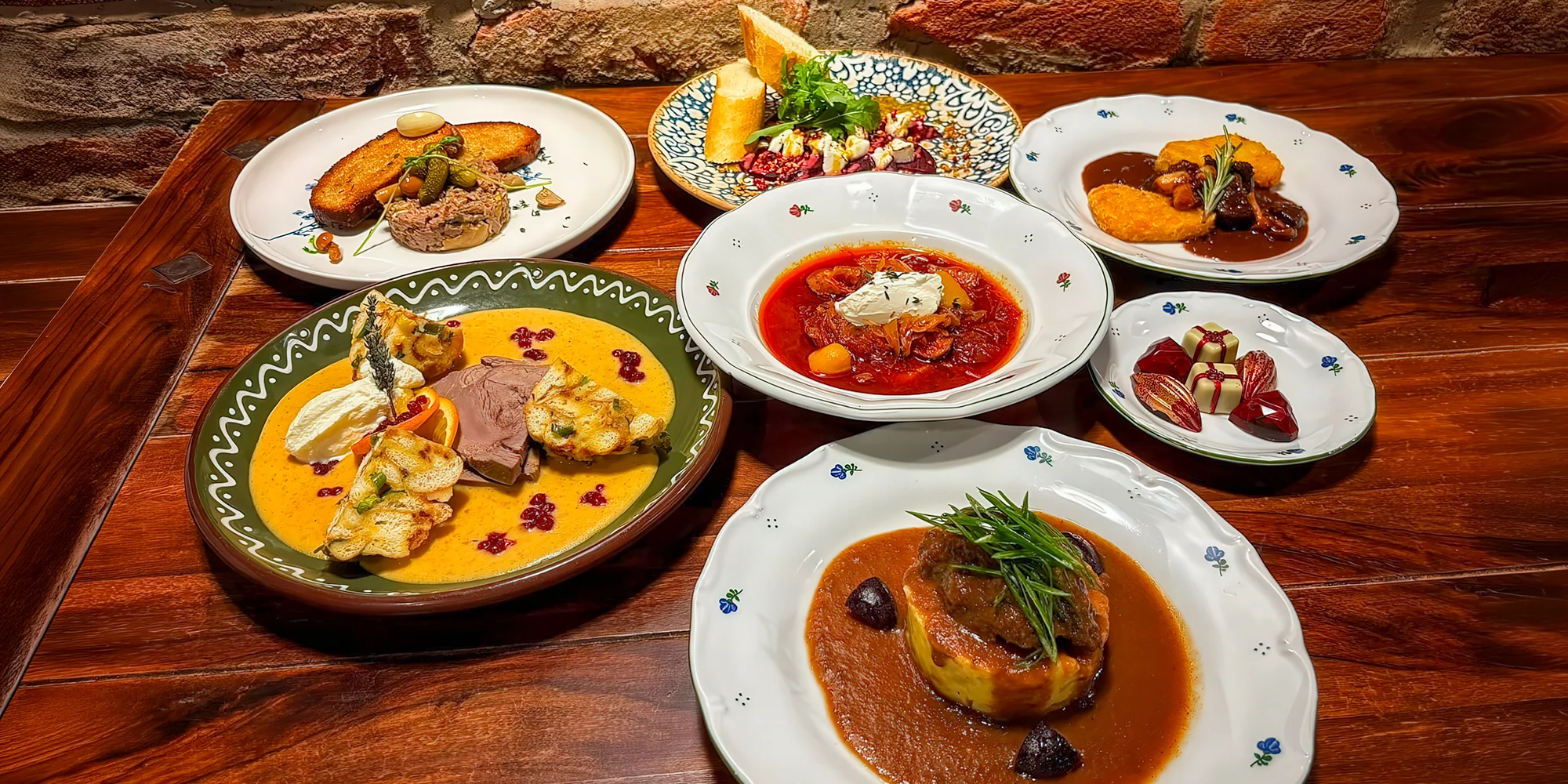 6chod. zvěřinové menu v Rožnovských pivních lázních pro dva