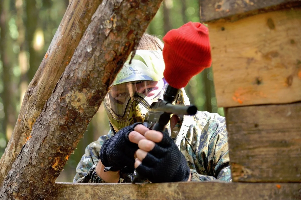 Paintballová přestřelka na lesním hřišti u Tábora: Junior verze až pro 8 hráčů, 2–⁠⁠⁠⁠⁠⁠4 hodiny