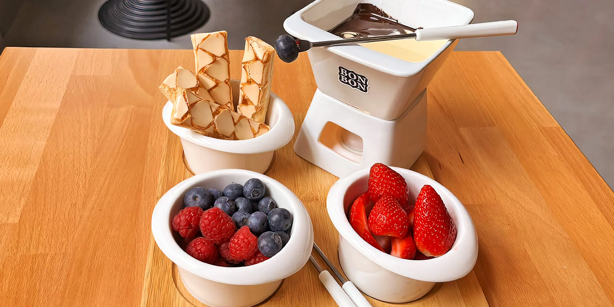Degustace tří druhů horké čokolády či fondue: 1-2 os.