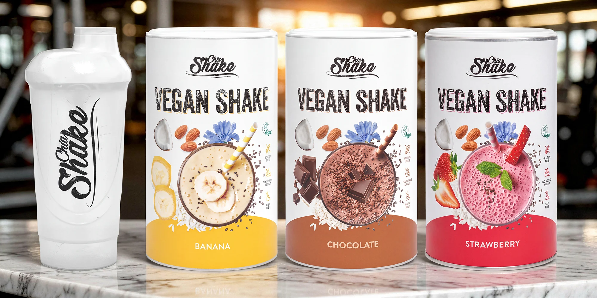 Zdravé hubnutí: veganský shake –⁠⁠⁠⁠⁠⁠ banán, jahoda i čoko