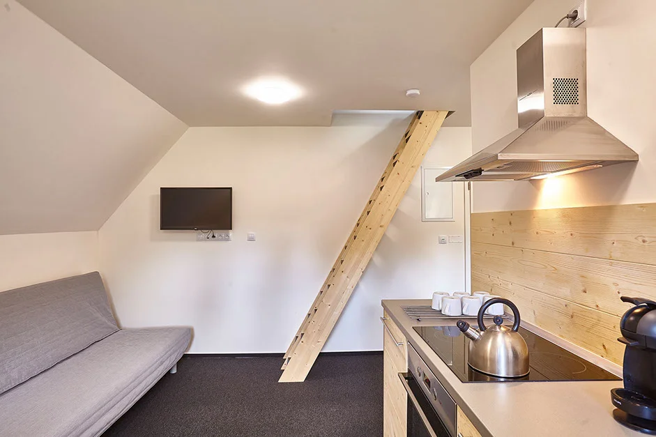 Pobyt v moderním apartmánu s wellness v Harrachově pro partu či rodinu