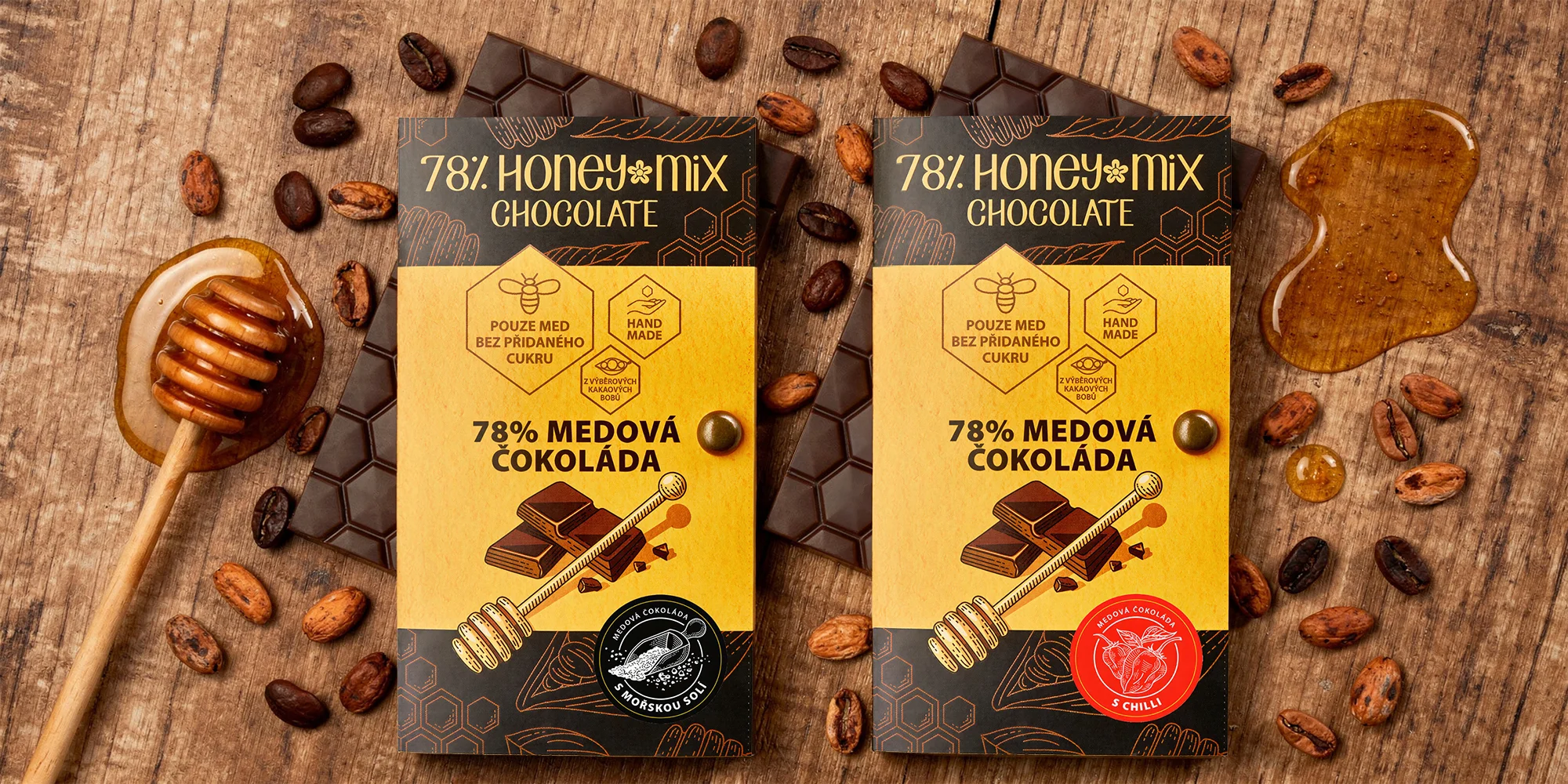 Medová čokoláda s chilli nebo maldonskou solí