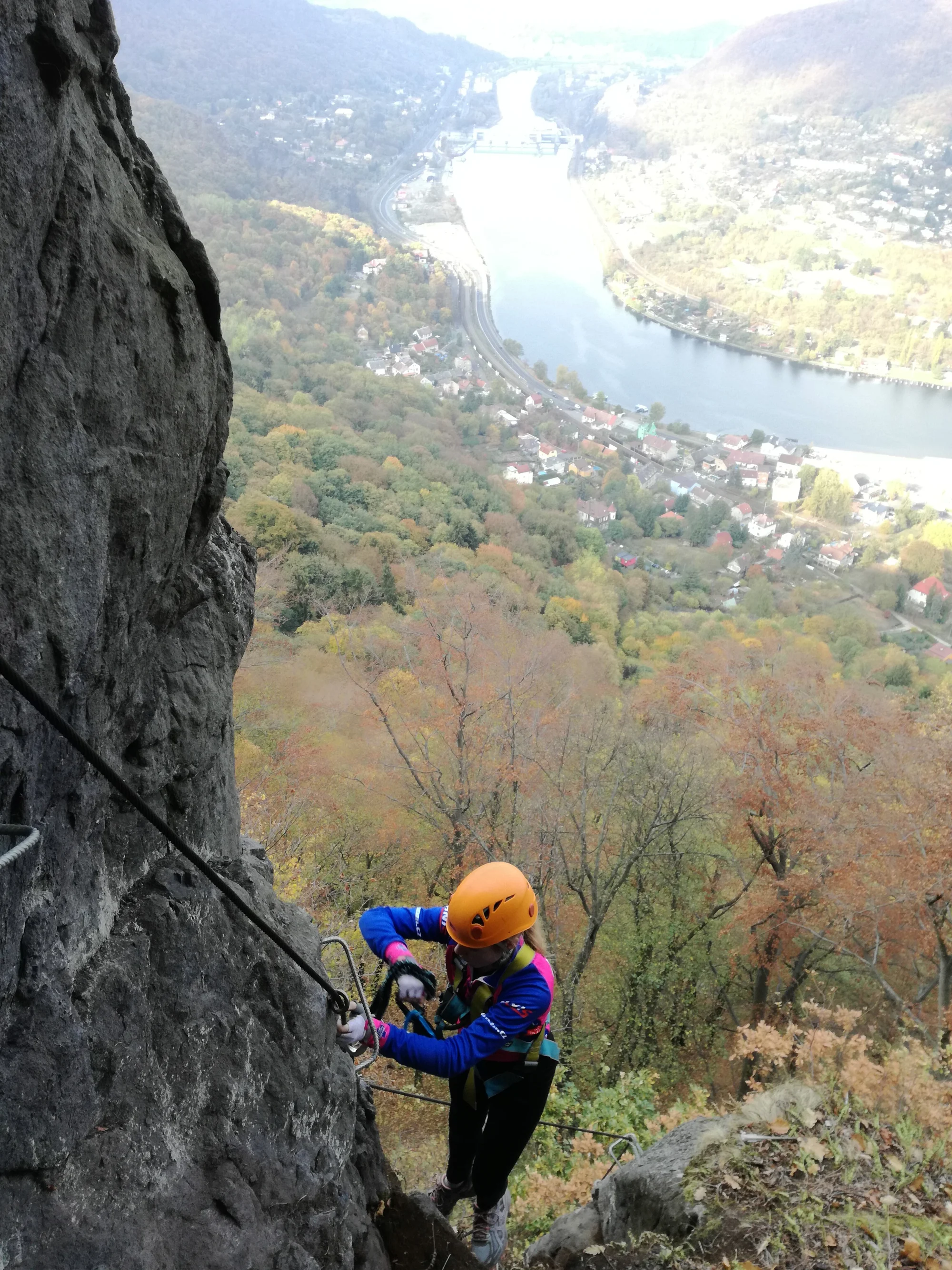 Via Ferrata: zajištěná cesta Lužická spojka - Vaňov s překvapením pro jednoho, dva i tři lezce