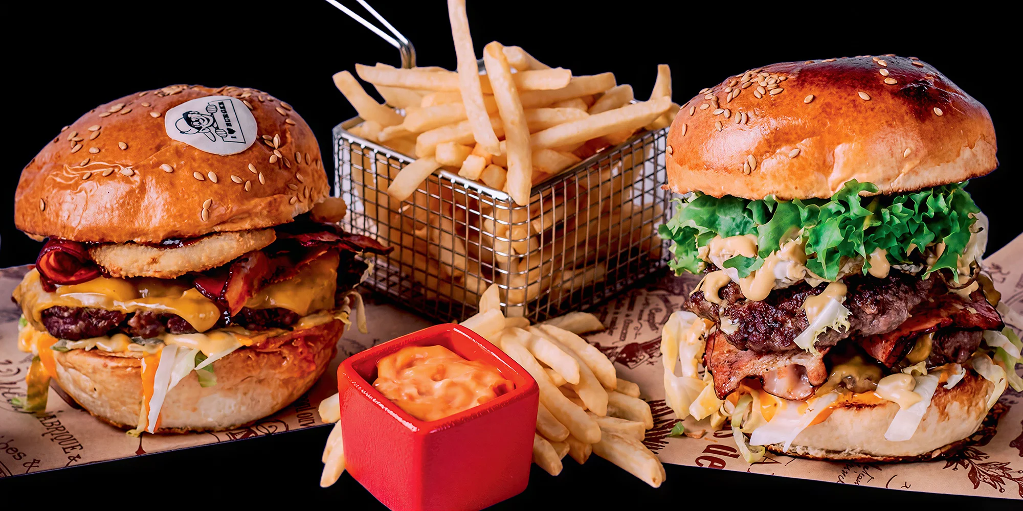 1 nebo 2 burgery vč. hranolek a omáčky v Bruntálu