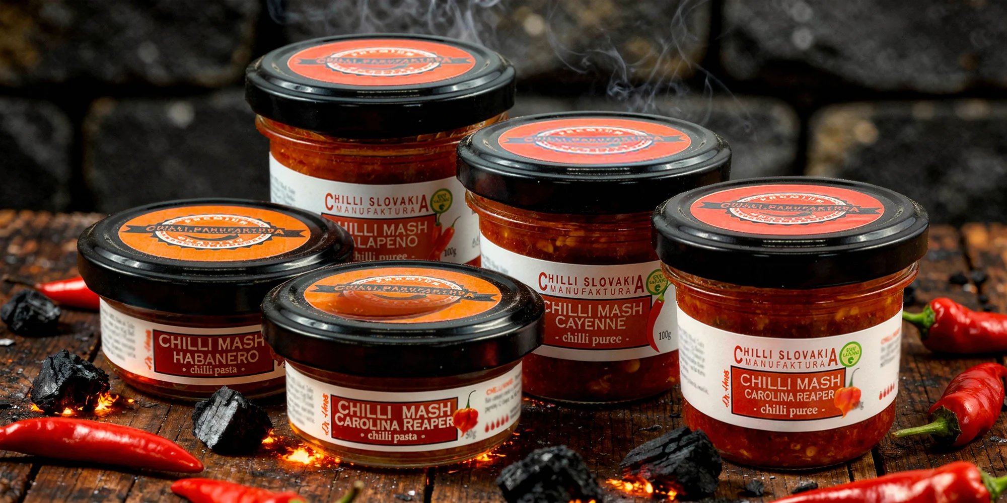 Chilli pasty a pálivé pomazánky: 50 až 100 gramů