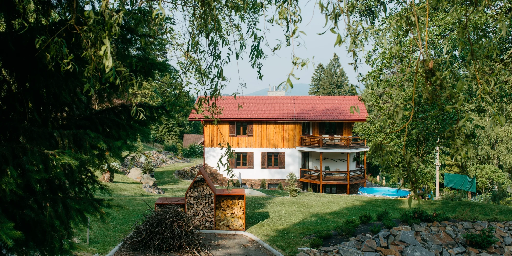 Roubenka a wellness s výhledem na Lysou horu
