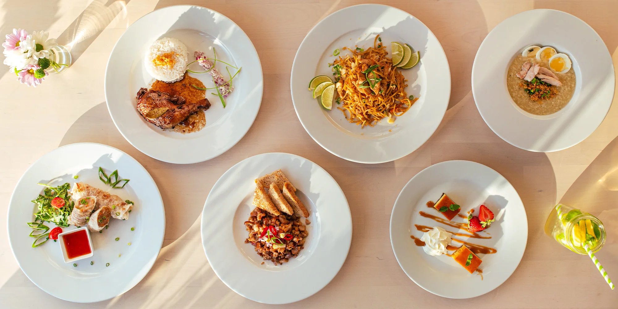 6chodové filipínské menu a lahev vína pro 2 osoby