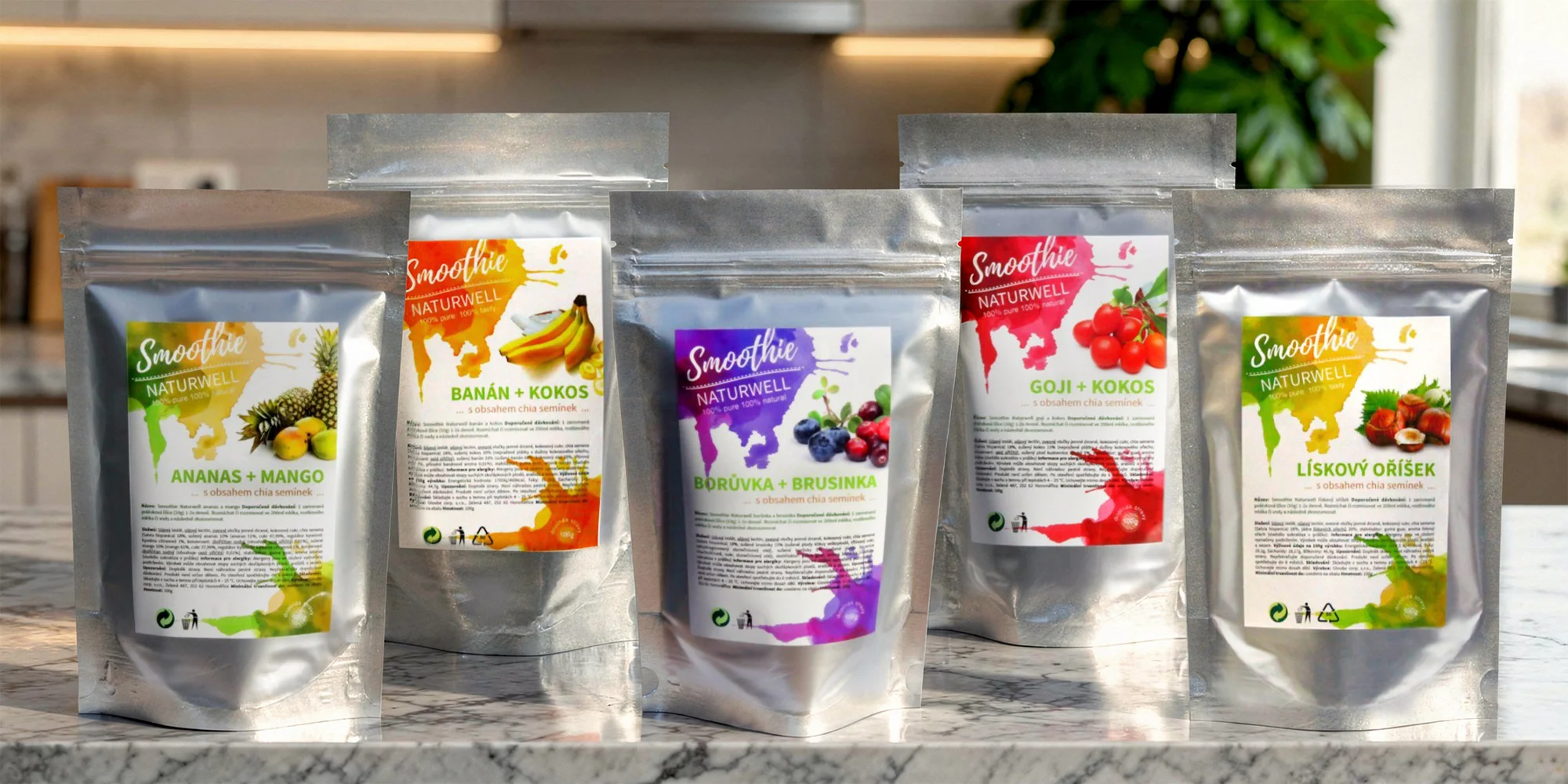 Smoothie v prášku plné bílkovin: višně, meruňka i banán