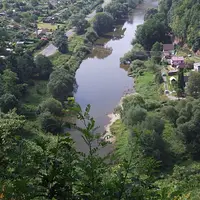 Vyhlídka na Sázavu pod hradištěm Černé Budy
