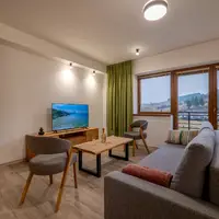Jednoizbový apartmán s balkónom a výhľadom na wellness
