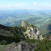 Veľký Choč cez Likavský hrad