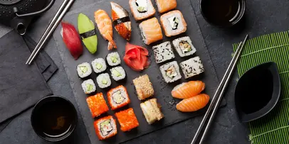 Sushi a running sushi