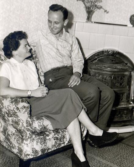 S manželkou Boženou, 1957