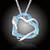 Propletená srdce s akvamarínově modrými krystaly