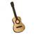 Dřevěná brož - kytara