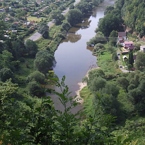 Vyhlídka na Sázavu pod hradištěm Černé Budy