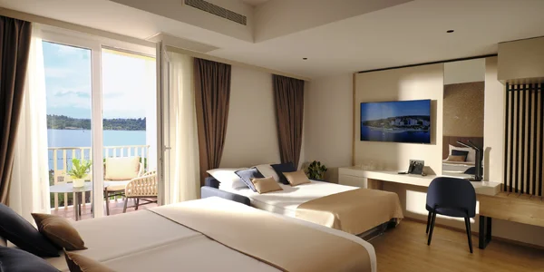 Rodinný pokoj s výhledem na moře (26–27 m²)