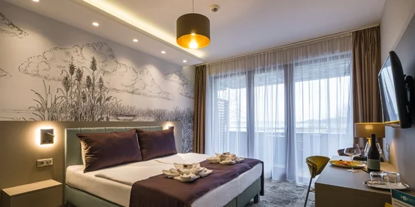 Dvojlôžková izba Premium s výhľadom na Balaton (24 m²)