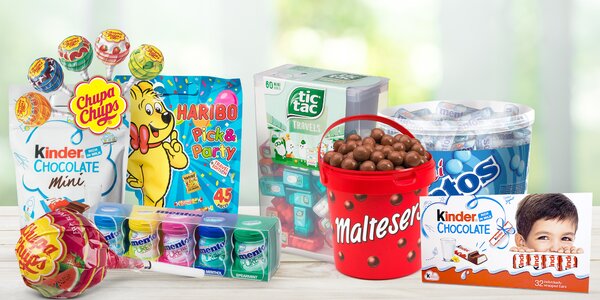 Obří Tic Tac, lízátka Chupa 
Chups i gumídci Haribo