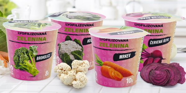 Lyofilizovaná zelenina plná 
vitamínů a minerálů