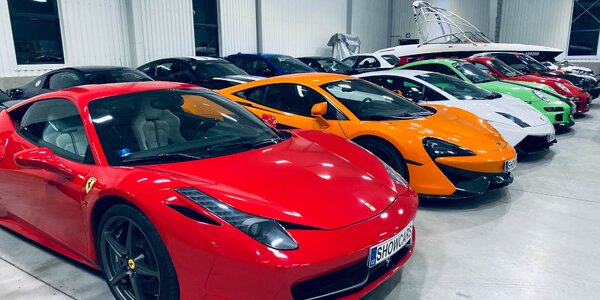 Jízda ve Ferrari, Lamborghini, 
SHELBY, …