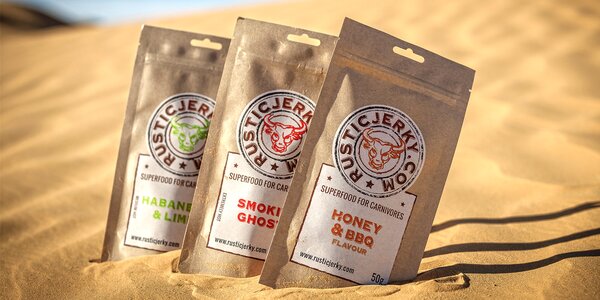Rustic Beef Jerky: habanero, 
s medem i pálivé
