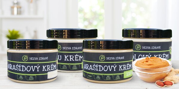 Ořechové krémy: arašídy, 
kešu, mandle i s čokoládou