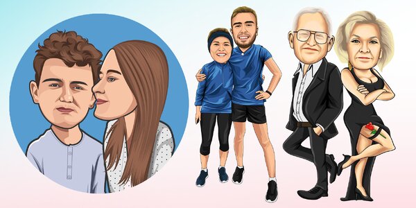 Digitální karikatura: portrét 
i celá postava
