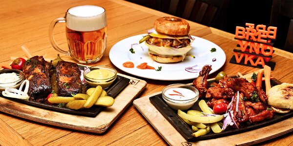 Žebra, křídla či burger 
a točená plzeň na Břevnově