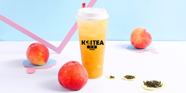 Koi Tea: mléčný i ovocný 
čaj dle výběru, 0,5 nebo 0,7 l