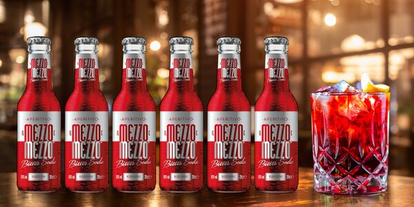 Italský alkoholický nápoj 
s rebarborou a citrusy