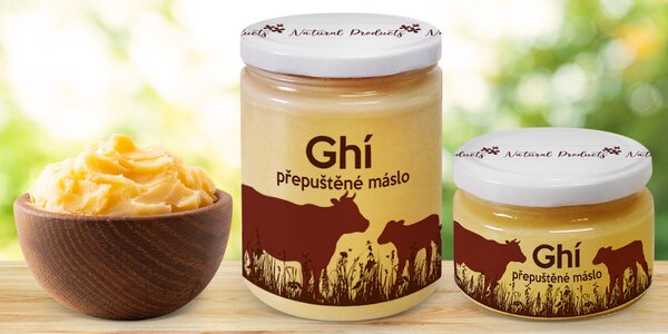 Pomalu přepuštěné ghí 
výhradně z českého másla